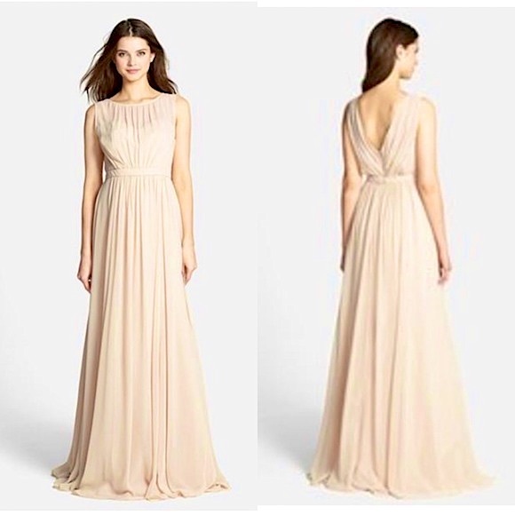 JENNY YOO BRIDESMAID MAXI DRESS VIVIENNE LONG CHIFFON GOWN Wedding Prom 4 - Picture 2 of 16